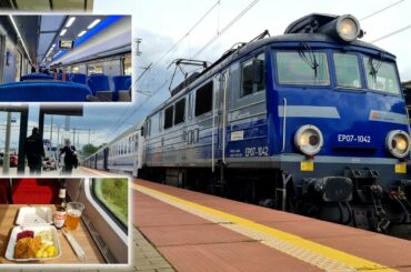 Dining across Poland! Snazzy First Class InterCity experience!