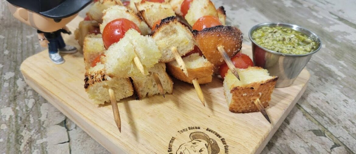 Simple Grilled Bruschetta Skewers