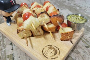 Simple Grilled Bruschetta Skewers