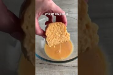 Hot Dog Bun French Toast #food #recipe #shorts