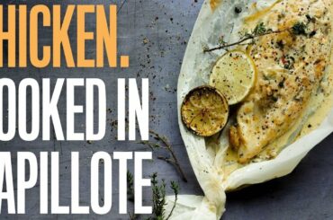 Chicken papillotes with cream, mustard and thyme sauce | French home cooking