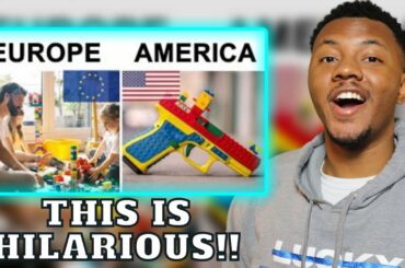 AMERICAN REACTS To EUROPE VS USA MEMES | Dar The Traveler