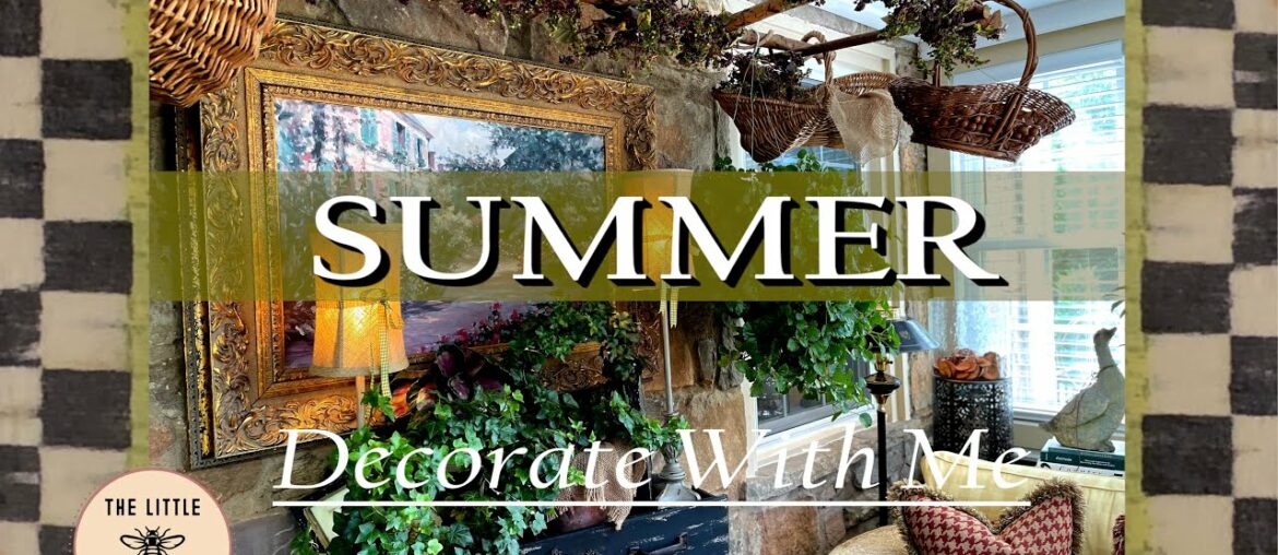 4 WHIMSY FRENCH COUNTRY SUMMER VIGNETTES ~ EASY INDOOR PLANT DECORATING IDEAS