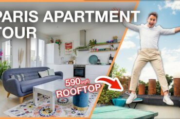 Touring an AMAZING PARISIAN Apartment with a 590 SQFT ROOFTOP