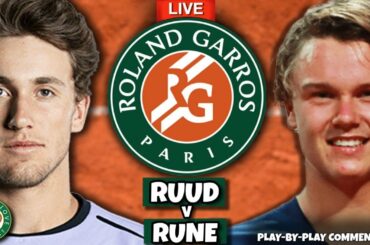 RUUD vs RUNE | French Open 2022 Quarter Final | LIVE Tennis Play-by-Play GTL Stream