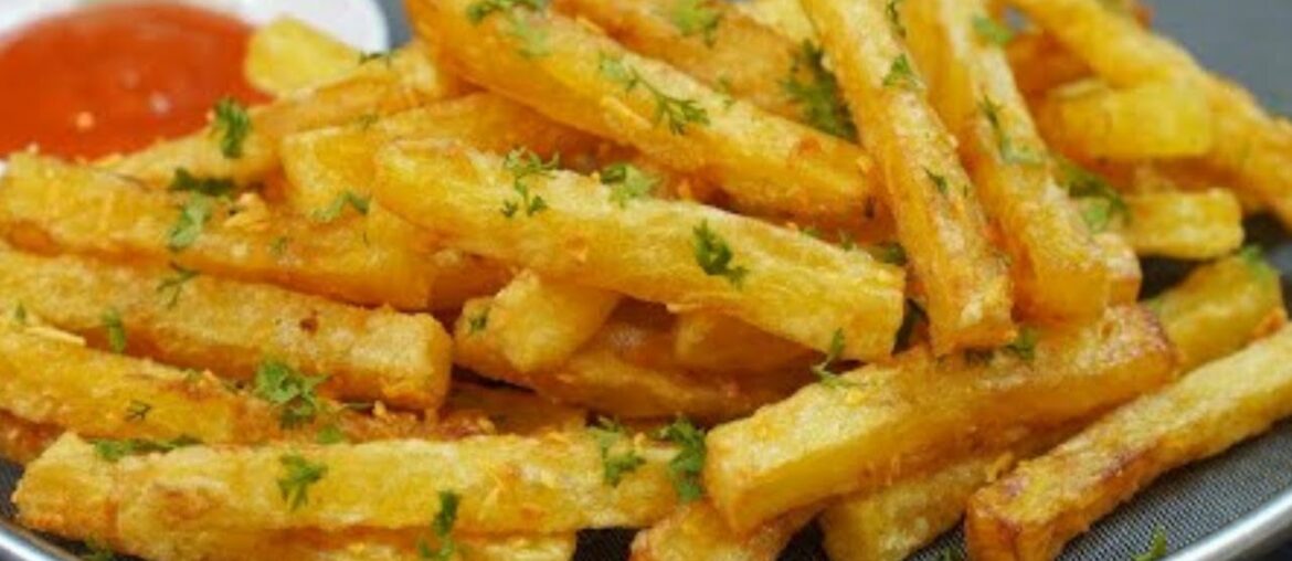 Crispy French fries with Garlic Butter :: Potato Recipes ! della cooking