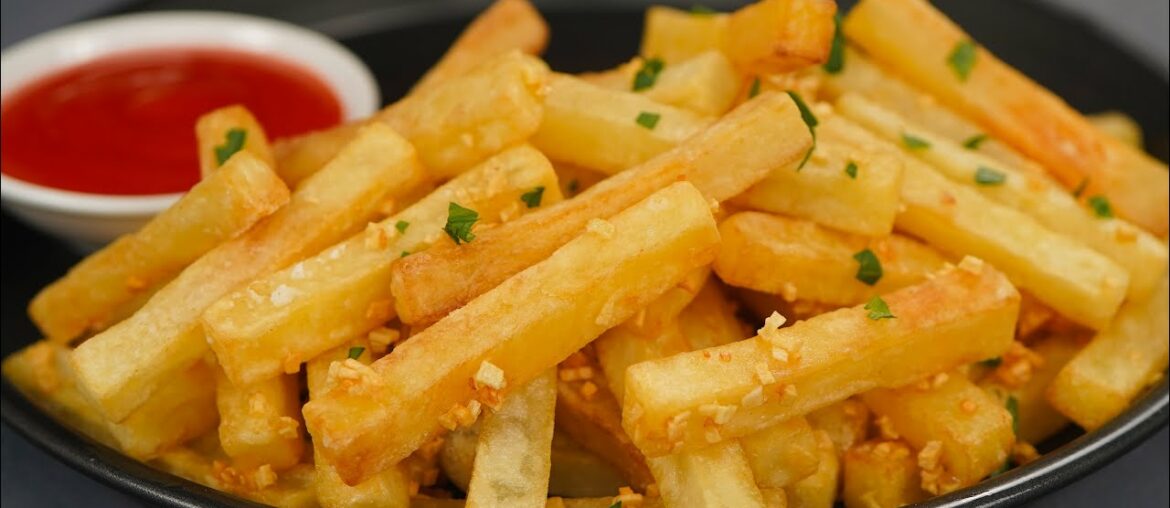 Quick and Easy French Fries with Garlic Butter | Potato Recipes  - Boon Cooking