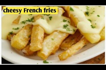 Cheesy French fries Recipe |crispy French fries |potato evening snack |Potato chips|Anaya As studio