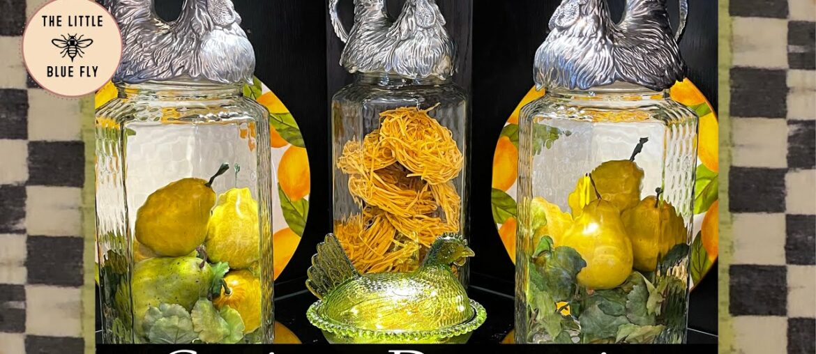 7 CREATIVE IDEAS FOR DECORATIVE GLASS CANISTERS ~ SUMMER FRENCH COUNTRY DECORATING ~