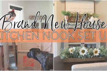 *BRAND NEW HOUSE* TURNING AN ODD SPACE INTO A COZY KITCHEN NOOK | FRENCH COUNTRY