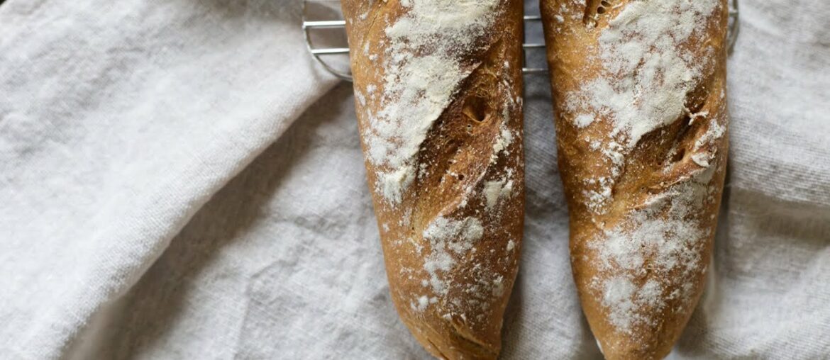 How to make crusty French Baguette (Wholewheat) -delicious bread recipe- How to make crusty French Baguette (Wholewheat) -delicious bread recipe-