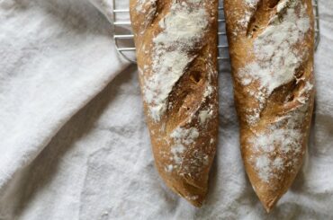 How to make crusty French Baguette (Wholewheat) -delicious bread recipe-