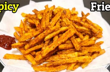Spicy Crispy Fries Recipe | Spicy Potato Finger Fries | Best French fries Recipe