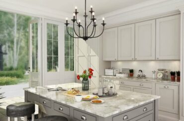 LNC French Country Metal Chandelier - 9 lights