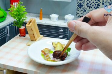 Perfect Mini Pan Fried Liver with Salt and Green Chili Sauce Pan Fried Potatoes Recipe / Mini Food