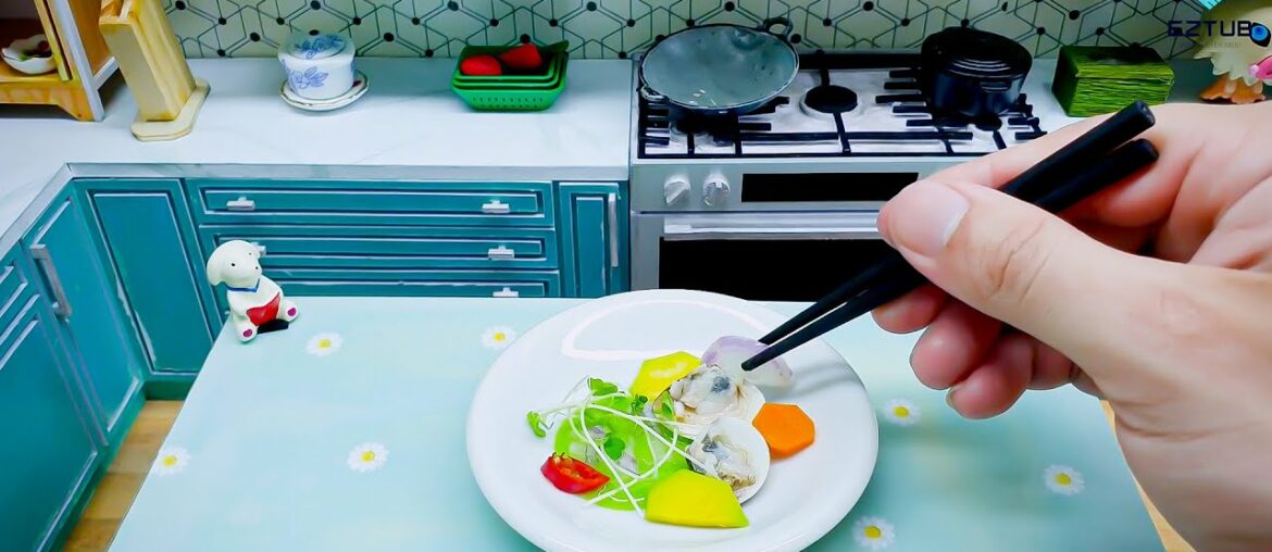 Perfect Miniature Steamed Clams with Lemon Chili Sauce / Easy Steamed Clams Recipe / Mini Food