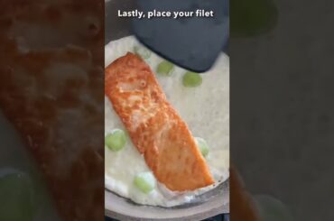 Pan Sauces that Pop! Salmon in a creamy white wine sauce with peeled grapes AKA Salmon Veronique