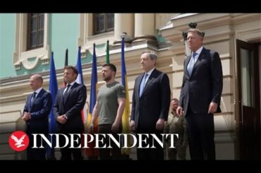 Zelensky welcomes European leaders to Kyiv