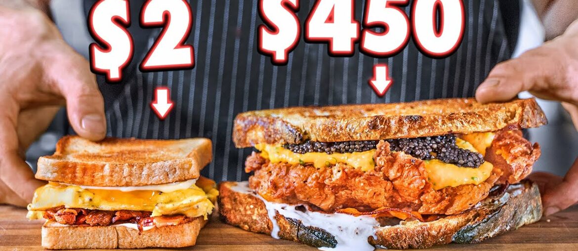 $2 Breakfast Sandwich Vs. $450 Breakfast Sandwich $2 Breakfast Sandwich Vs. $450 Breakfast Sandwich