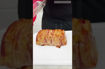 Bacon Wrapped Cheese Stuffed Meatloaf #shorts