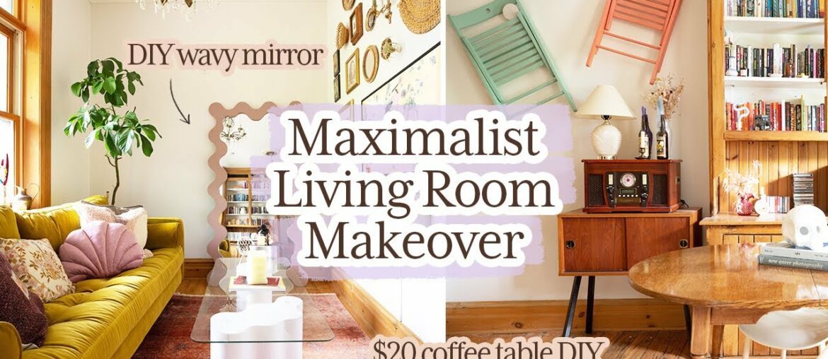 Maximalist *Renter-Friendly* Living Room Makeover