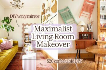 Maximalist *Renter-Friendly* Living Room Makeover