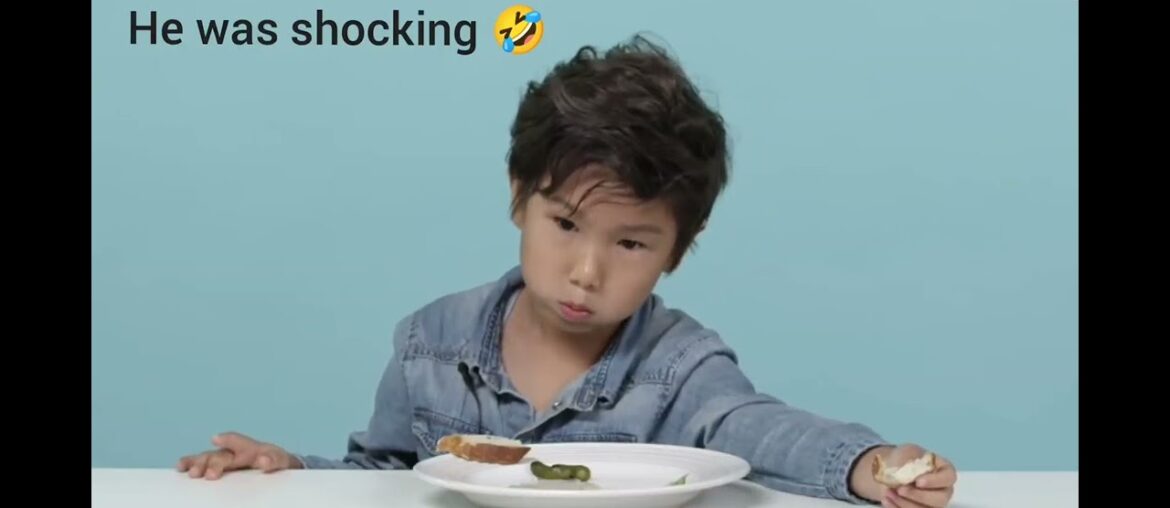 hiho funny videos reaction video so cute kids eat french food raw duck liver