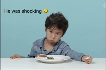 hiho funny videos reaction video so cute kids eat french food raw duck liver