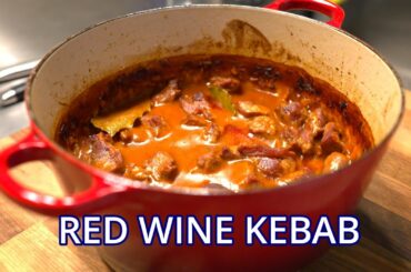 Red wine kebab
