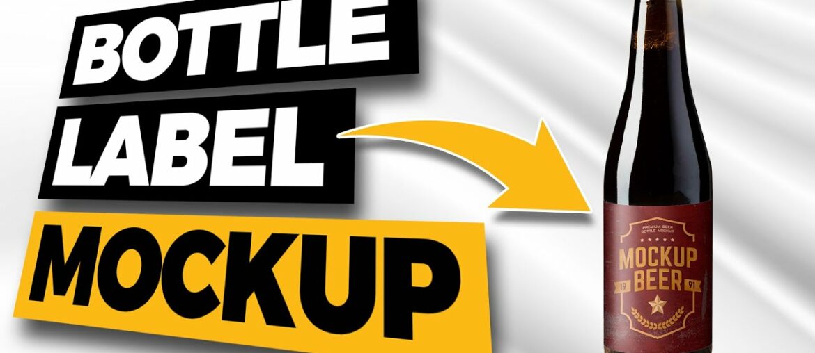 Bottle Label Mockup in Photoshop