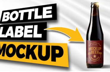 Bottle Label Mockup in Photoshop