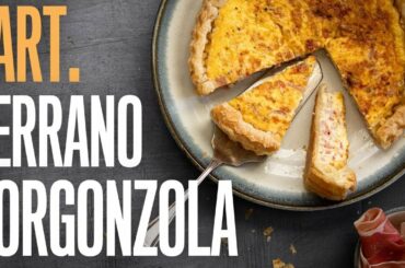 Serrano ham & gorgonzola puff pastry tart. l'essayer c'est l'adopter!