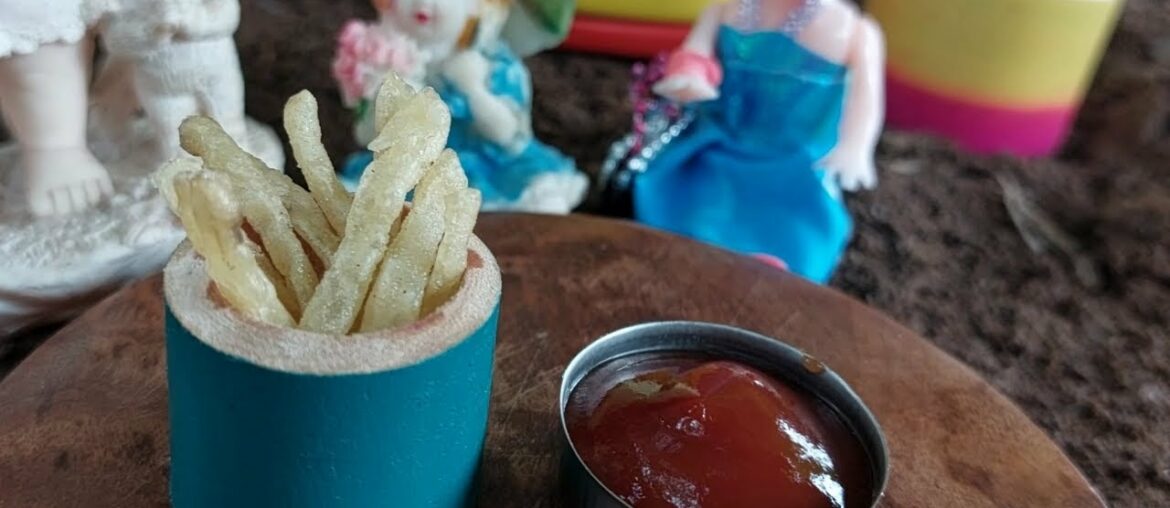 Tiny french fries/potato fry/ shika tiny food farm