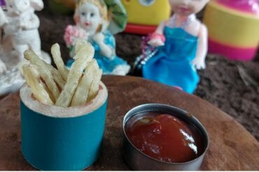 Tiny french fries/potato fry/ shika tiny food farm