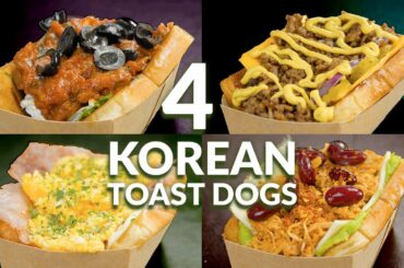 4 Crazy Toast Dogs | Korean Street Food Like You've Never Seen Before