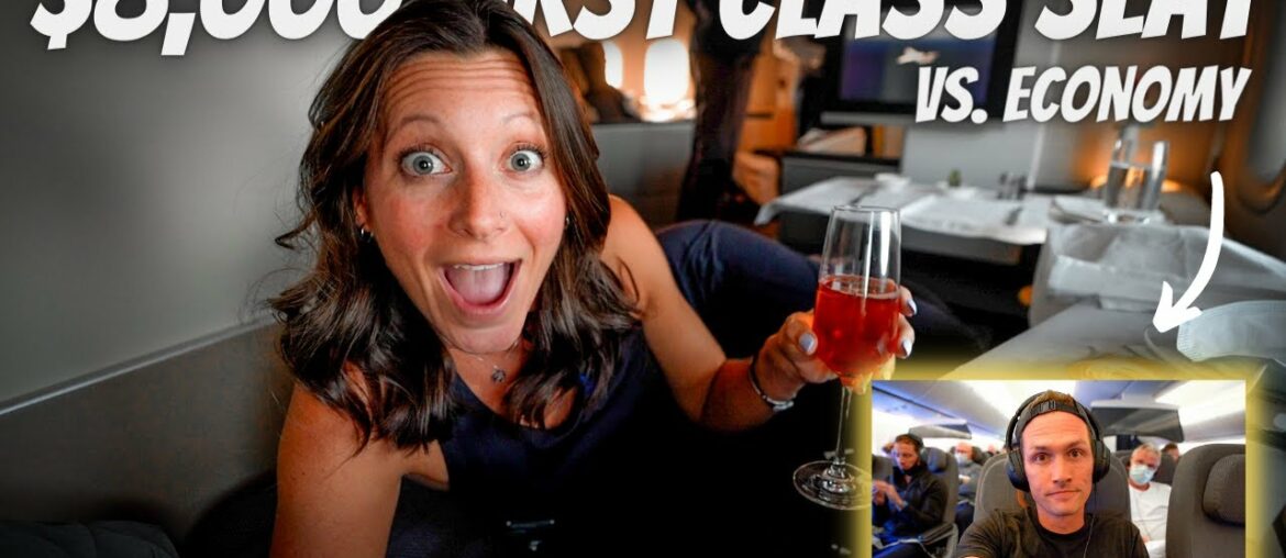 LUFTHANSA FIRST CLASS vs. ECONOMY ($8,000 vs. $800 ticket) LUFTHANSA FIRST CLASS vs. ECONOMY ($8,000 vs. $800 ticket)