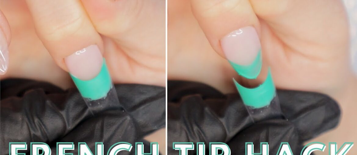 Easy French Tip Hack | Perfect Smileline Tutorial using TIPS and Gel Polish