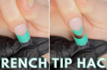 Easy French Tip Hack | Perfect Smileline Tutorial using TIPS and Gel Polish