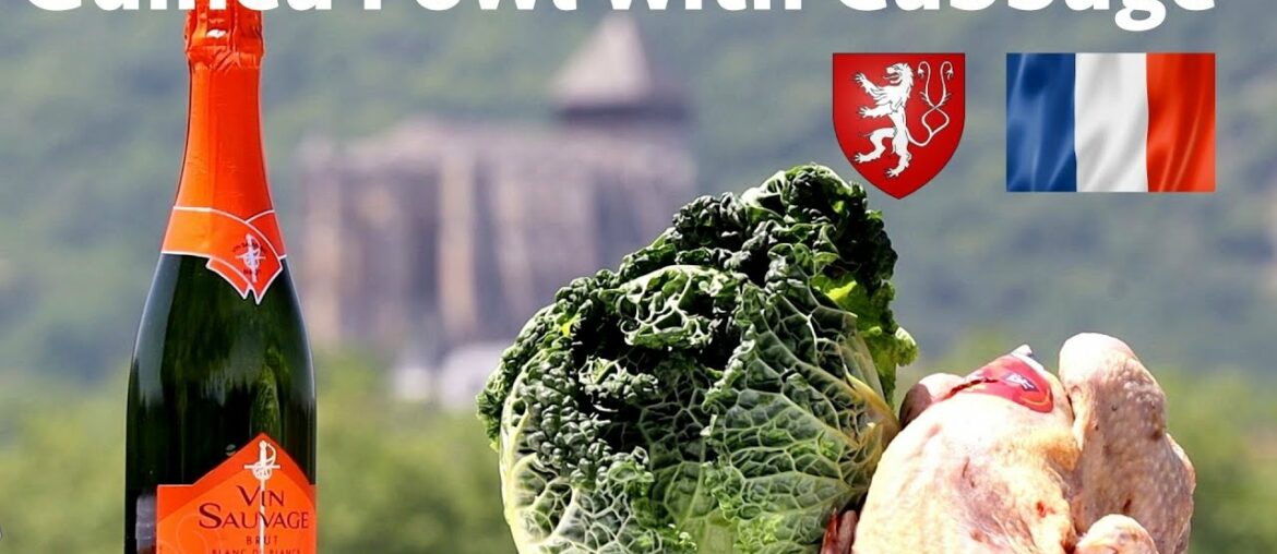 Guinea Fowl with Cabbage - Pintade au Chou - a classic combination from France.