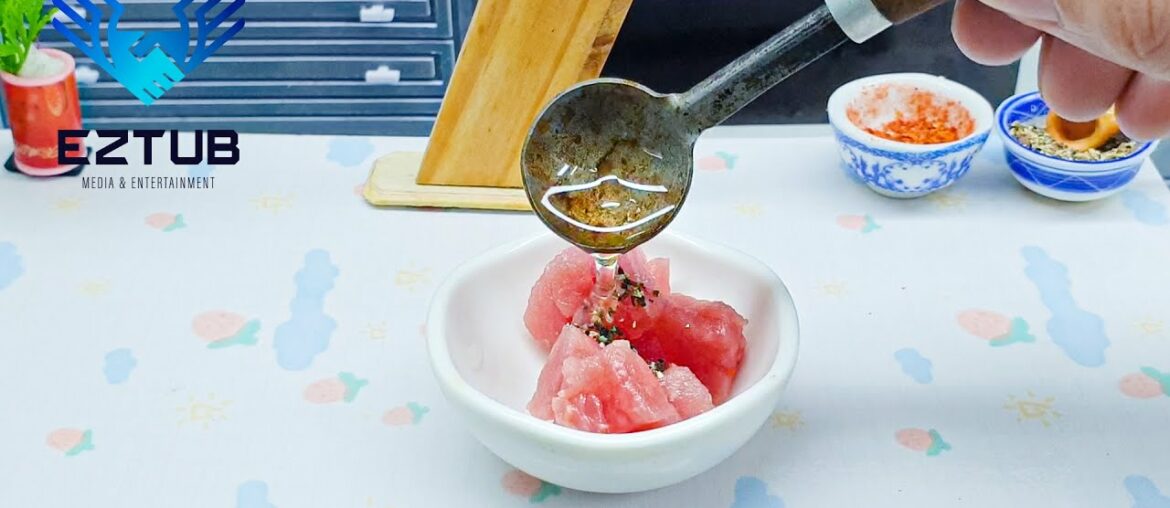 Learn Making Mini Beef Jerky with French Fries / Easy Beef Jerky Recipe / Mini Food Learn Making Mini Beef Jerky with French Fries / Easy Beef Jerky Recipe / Mini Food