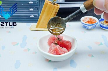 Learn Making Mini Beef Jerky with French Fries / Easy Beef Jerky Recipe / Mini Food