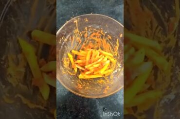 Potato garlic French fries recipe #short #cooking