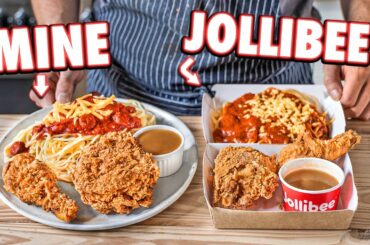 Making Jollibee Fried Chicken and Spaghetti | But Better
