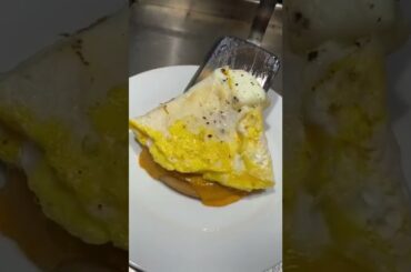 Breakfast sandwich w/ french toast waffle buns #shorts #food #recipes