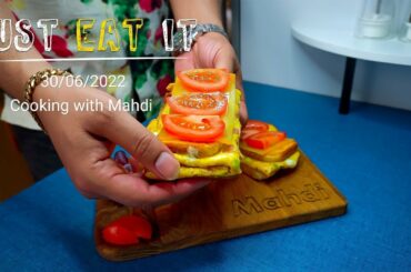 one pan egg toast! korean style french toast omelette! breakfast egg recipes