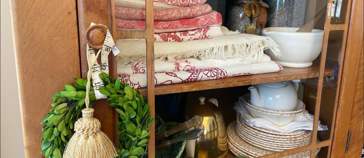 Switching up my Hutch- French country Style #thriftedfinds #vintage #brocante