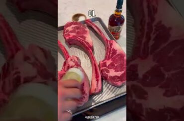 Tomahawk Steaks with French Onion Crust | Over the Fire Cooking by Derek Wolf