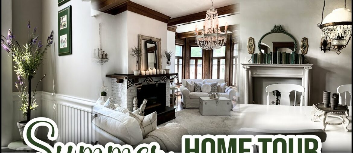 Summer Home Tour 2022 -  French Country Vintage - Thrifted Home Decor - Charming Historic House Tour