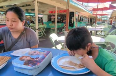 outdoor dining at French Crepe Company at 3rd St. farmer's market.