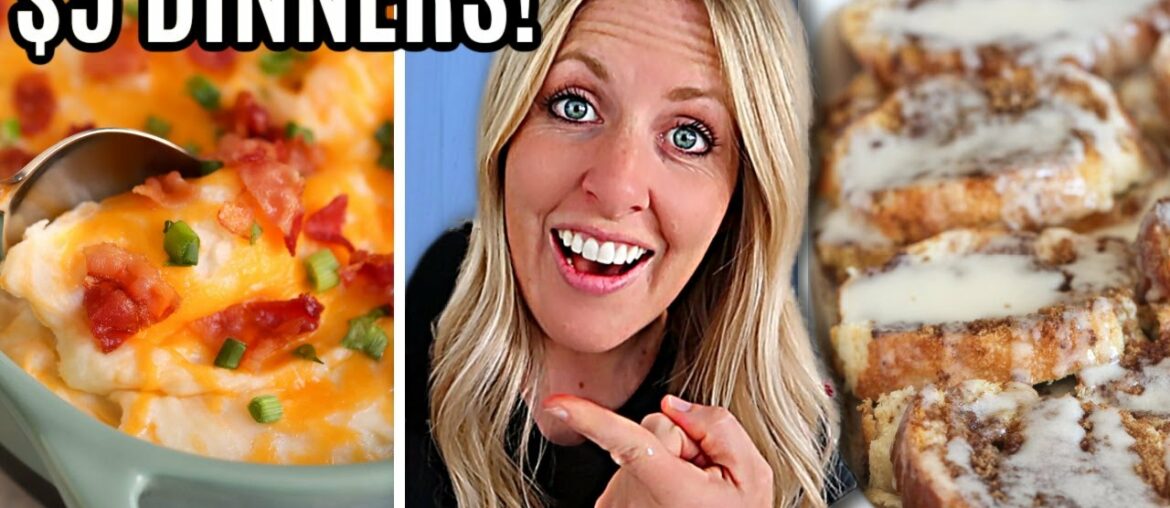 15 CHEAP $5 Dinners! Quick Low Budget Meals Made EASY!